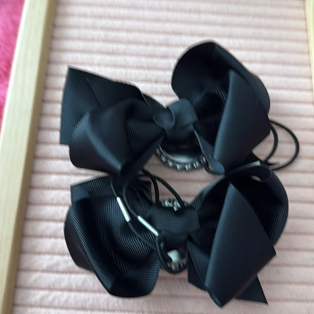 Black Hair Bows with Personalized Design
